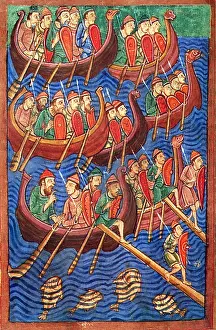 Best Sellers Part IV Prints: Vikings in Ships Invade England 9th Century