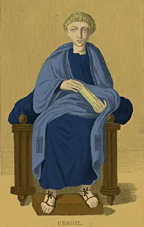 Ancient Prints: Virgil, Ancient Roman Poet