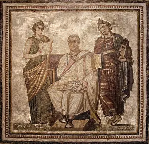 Roman Prints: Virgil, Ancient Roman Poet, Mosaic, 3rd Century
