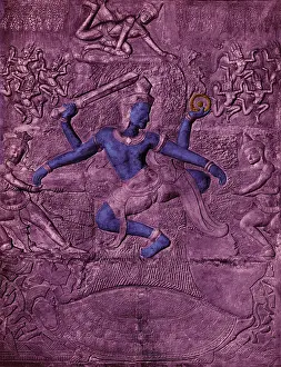 Hindu Prints: Vishnu and Doctor Dhanvantari