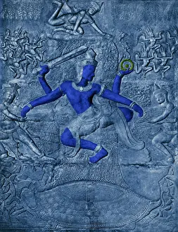 Hindu Prints: Vishnu and Doctor Dhanvantari