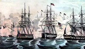 British History Prints: War of 1812, American Victory at Lake Champlain, 1814