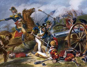 British History Prints: War of 1812, Battle of Chippawa, 1814