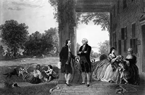 France Prints: Washington and Lafayette, Mount Vernon, 1784