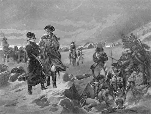 Lafayette Prints: Washington and Lafayette, Valley Forge, 1777-78