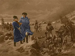 Lafayette Prints: Washington and Lafayette, Valley Forge, 1777-78