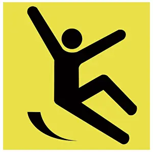 Dangerous Prints: Wet Floor Symbol, Illustration