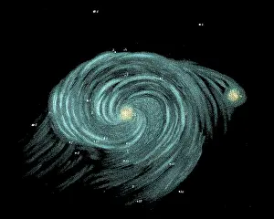 Spirals Prints: Whirlpool Galaxy, William Parsons, 1850