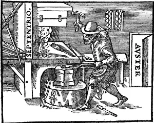 16th Prints: William Gilbert, Blacksmith, Magnetic Forces, 17th Century