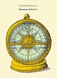 Pole Prints: William Gilbert, Declinometer, 17th Century