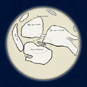 Moon Prints: William Gilbert, Moon Map, 1603