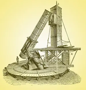 Reflecting Prints: William Lassell, 48-inch Telescope, 1855