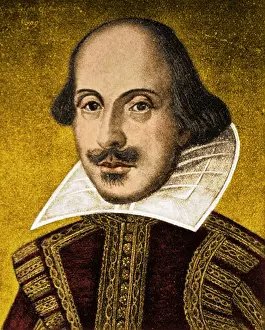 Shakespeare Prints: William Shakespeare, English Poet and Playwright