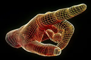 Hand Prints: Wireframe Hand