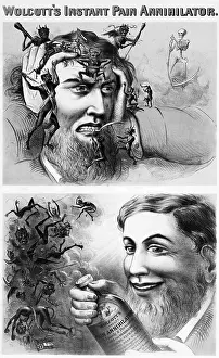 Vintage Nostalgia Prints: Wolcott's, Vintage Advertisement for Pain Relief Medicine