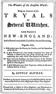 Title Prints: Wonders of the Invisible World, 1693
