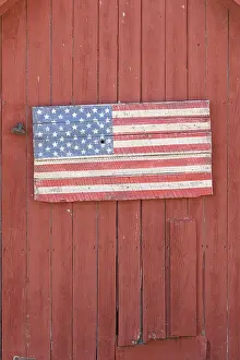 Flag Prints: Wood shed flag Vermont