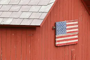 Flag Prints: Wood shed flag Vermont - USA
