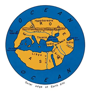 Cartography Prints: World Map, 500 BC