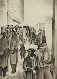 Arts Prints: WPA Art, Harlem Street Scene