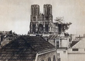Force Prints: WWI, Direct Hit, Reims Cathedral, 1914