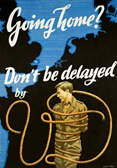 Control Prints: WWII STD Poster, Don't Be Delayed by VD