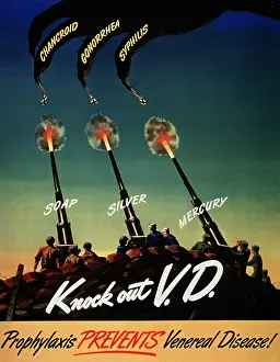 More Science & Medical Prints: WWII STD Poster, Knock Out VD