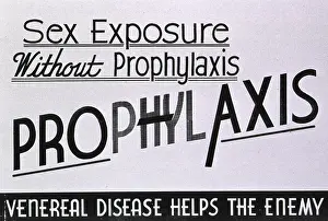 Control Prints: WWII STD Poster, Sex Exposure Without Prophylaxis: Pro-Axis
