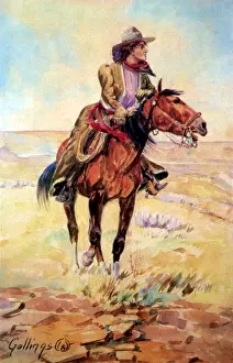 Cowboys, American West Prints: Wyoming Cowgirl, 1907