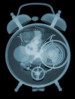 Radiographs Prints: X-ray of an Alarm Clock