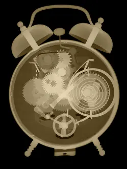 Radiographs Prints: X-ray of an Alarm Clock