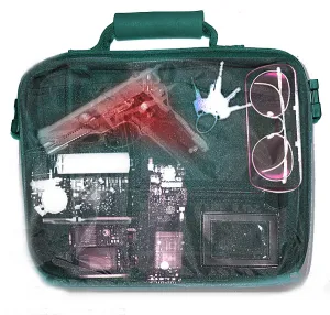 Weapon Prints: X-ray of a briefcase with a gun