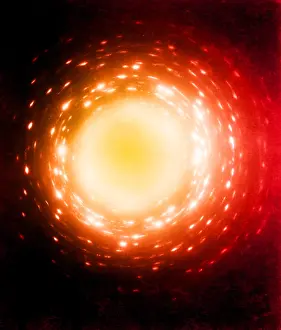 Radiation Prints: X-Ray Diffraction Polyethylene Crystals