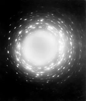 Radiation Prints: X-Ray Diffraction Polyethylene Crystals