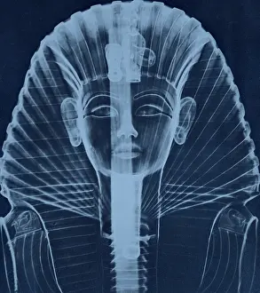 Sculpture Prints: X-ray of the Egyptian Mask of Tut
