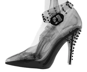 Body Prints: An X-ray of a foot in a High Heel Shoe