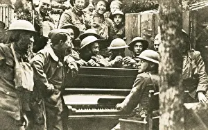 1900 Prints: Yankee Soldiers around a Piano